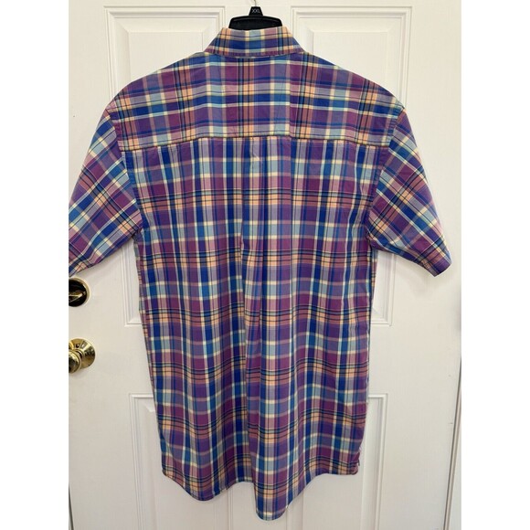 VTG George Strait Wrangler plaid shirt sleeve button down shirt Mens Size XL - Picture 7 of 7